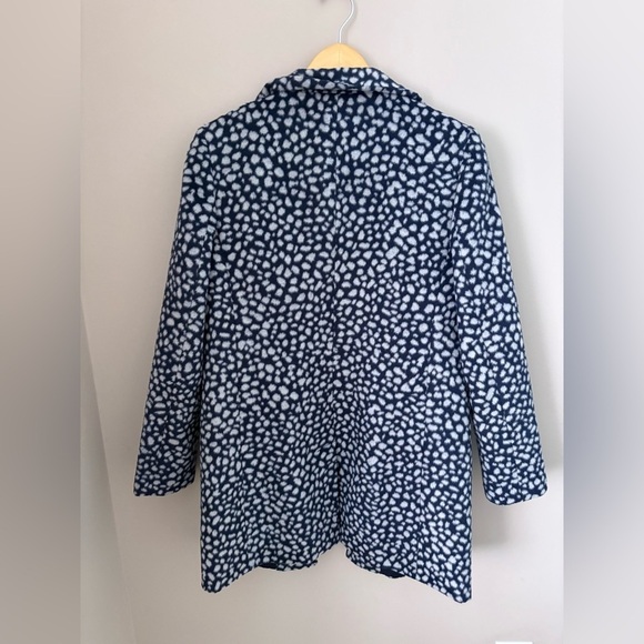Ann Taylor Loft Women's Animal Print Long Overcoat Size S Black - Picture 6 of 7
